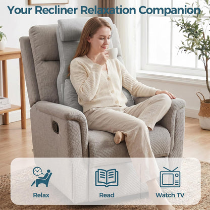 Shinnwa Adjustable Lumbar Support Pillow for Recliner with Headrest | Self-gripping fabric,Shredde memory foam Back Support Pillow with Headrest, Lower Back Pillow for Chair and Couch
