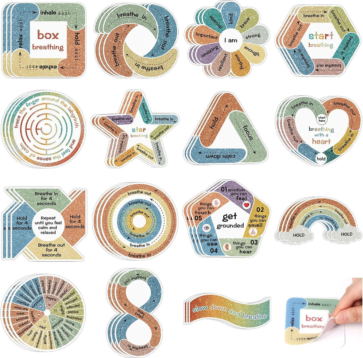 150Pcs Calm Stickers Anxiety Sensory Stickers Anxiety Relief Items(150)