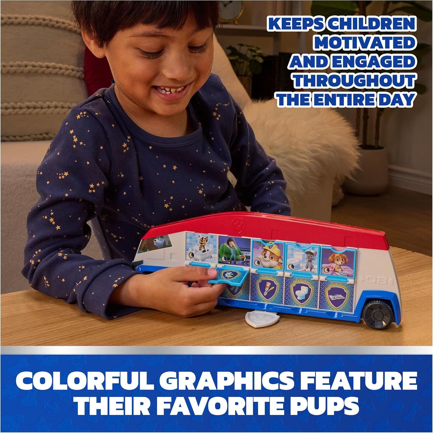 PAW Patrol Ready to Roll Routine Chart Task Board Learning Toy | Interactive Morning & Evening Task Board, Colorful Character Visuals, Day Schedule, Kids Toys for Boys & Girls Ages 3+
