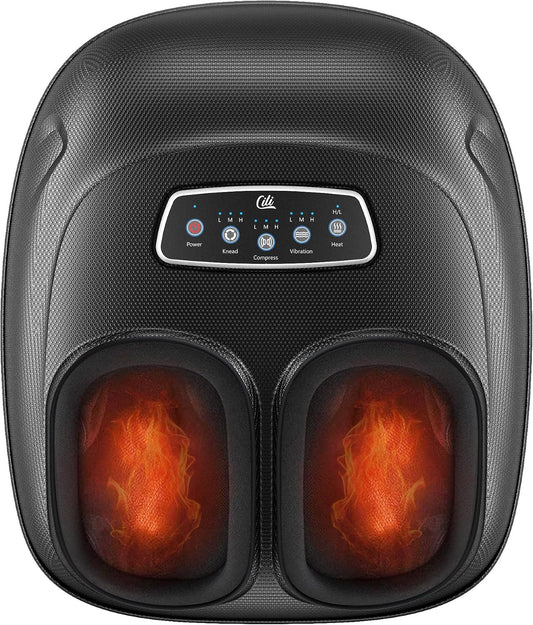 Shiatsu Foot Massager with Heat and Compression, Kneading, Rolling,Electric Feet Massager for Plantar Fasciitis, Neuropathy, Feet Heater, Foot Warmer for Women, Size Up to 14"