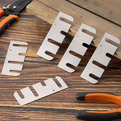 10 Pcs Hardware Door Hinge Shims Stainless Steel Metal Coated Finish Door Hinge Shim for Repair Kit (4 Inch,White)