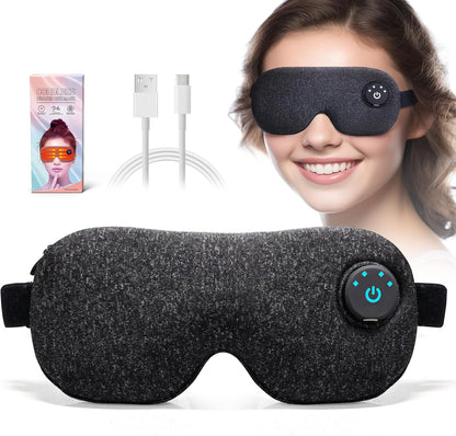 Cordless precised Heated Eye mask for Dry Eyes Relief, Sleep Eyeshade,USB Rechargeable with Battery Indicators, Electric Warm Eye Compress for MGD,Styes,FSA-HSA Eligible