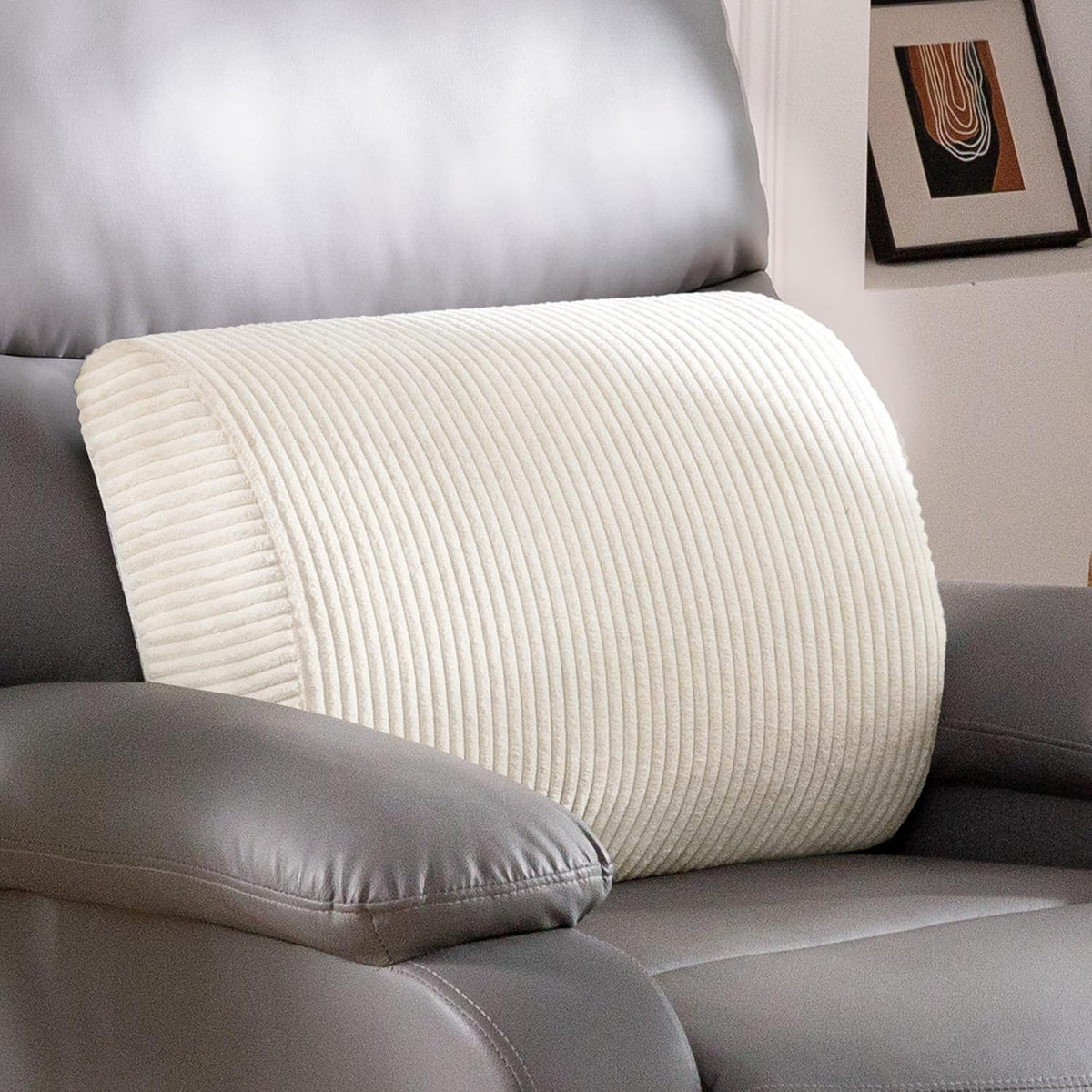 HIGOGOGO Lumbar Support Pillow for Recliner Chair/Accent Chair/Couch, Memory Foam Back Support Cushion for Elderly, Recliner Cushions for Back Rest, Pain Relief, Reading, Washable Cover, Brown