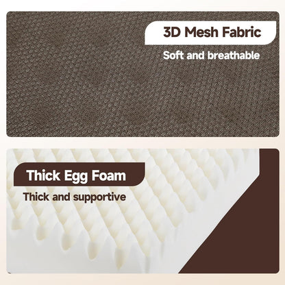HOMBYS Egg Shaped Foam Recliner Chair Cushion for Elderly, 20×20×5inch Thicken & Extra Large Seat Cushion Cahir Pad for Couch, Armchair, Wheelchair for Easy to Reduce Hip & Lumbar Pain, Black