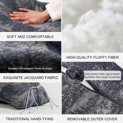 Pat. Pend. Lumbar Support Pillow, Reading Pillow, Moss Green | Back pillow for reading on a couch, sofa, or armchair; triangle cushion with removable, washable cover for lounging