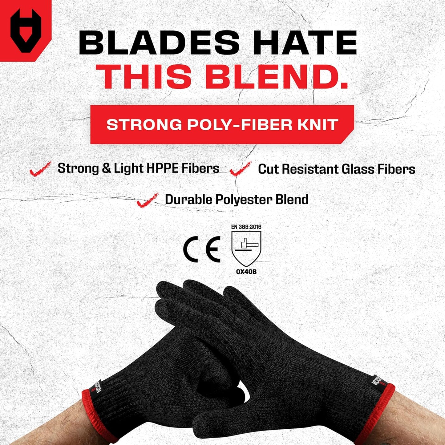 NoCry Premium Cut Resistant Gloves Food Grade — 100% Food Safe — Level 5 Meat Cutting Glove for Chefs & Butchers — Perfect Mandoline Glove or Oyster Shucking Gloves with Superior Comfort & Dexterity
