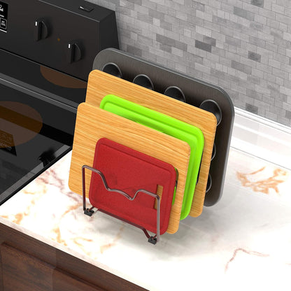 Simple Houseware Cabinet Bakeware Organizer Rack Holder, 2 Pack, Bronze | for Kitchen, Pantry
