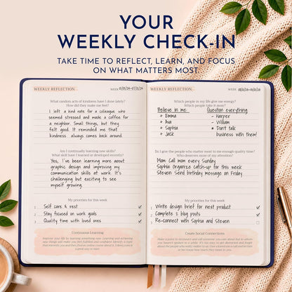 Premium Gratitude Journal for Men – 6 Month Guided Daily Prompts, Habit Tracker – Hardcover, 249 Pages, Lay Flat, 100gsm Paper – Mens Mindfulness Gifts, Mental Health, Self Mastery, Gift Boxed