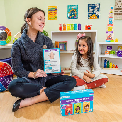 Open The Joy Jumbo Calming Cards, SEL Mindfulness Cards for Kids 3+