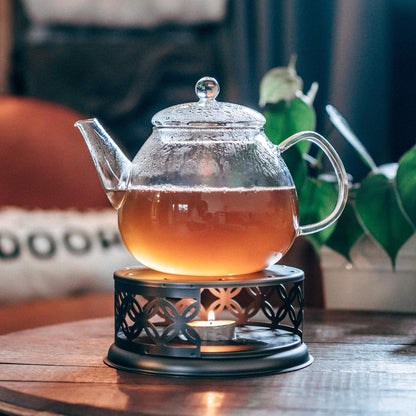GROSCHE Cairo Teapot Warmer with Tea Light Candle, Universal Stand, Bronze | Keeps Tea Warm Longer, Fits Small to Large Teapots, Includes a Tea Light Candle, Provides Gentle Heat, and Easy Daily Use