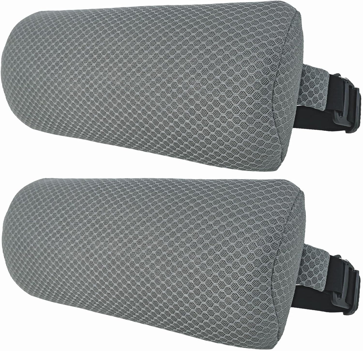 1 Pack Headrest Pillow for Patio Chaise Lounge,Recliner,Beach Chair,Gray | Resilient 3D mesh pillow with removable washable cover, adjustable elastic strap, ergonomic support, lightweight portable