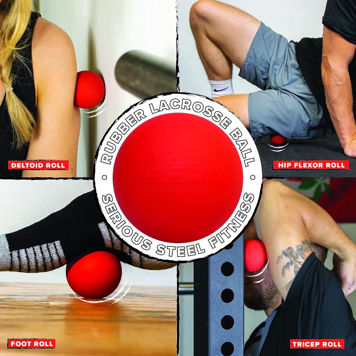 Massage Ball - Deep Tissue Muscle Knot Release Tool - Back, Legs, Shoulders, and More (3" Black Massage Ball) | Deep Tissue, Muscle Knot Release Tool, Back, Legs, Shoulders