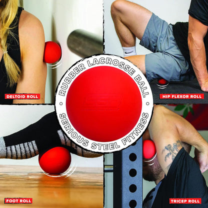 Massage Ball - Deep Tissue Muscle Knot Release Tool - Back, Legs, Shoulders, and More (3" Black Massage Ball) | Deep Tissue, Muscle Knot Release Tool, Back, Legs, Shoulders