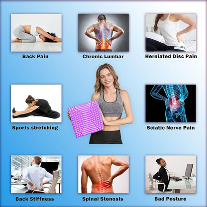 Back Stretcher Pillow – Pain Relief for Lower Back, Lumbar Support, Posture Correction, Sciatica Aid, Orthopedic Design, Easy to Use at Home, Office, or Anywhere, Orthopedist Recommended