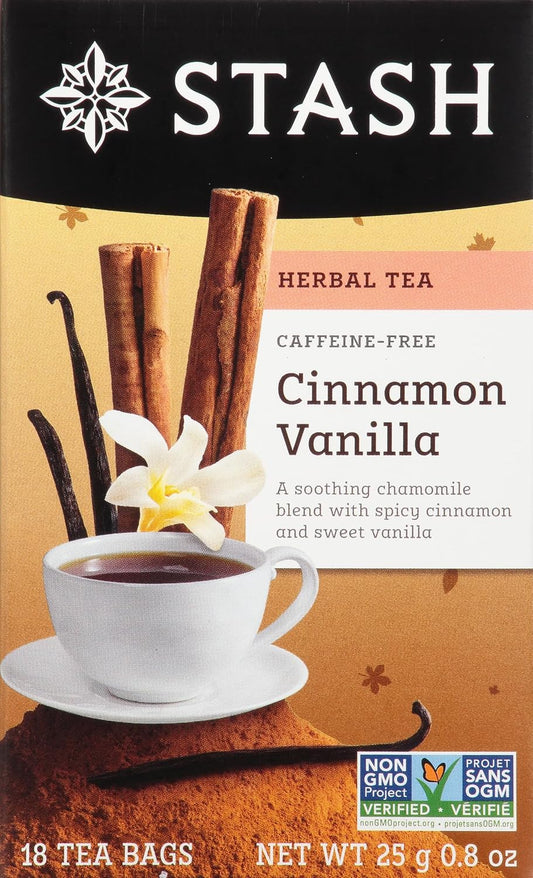 Stash Tea Premium Caffeine Free Herbal Tea, Cinnamon Vanilla