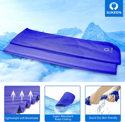 Sukeen 4 Pack Cooling Towels (40"x12") for Neck and Face Instant Cooling | Stay Cool in Hot Weather,Versatility,Soft,Breathable,Durability for Sports,Outdoor activities,Summer works in heat
