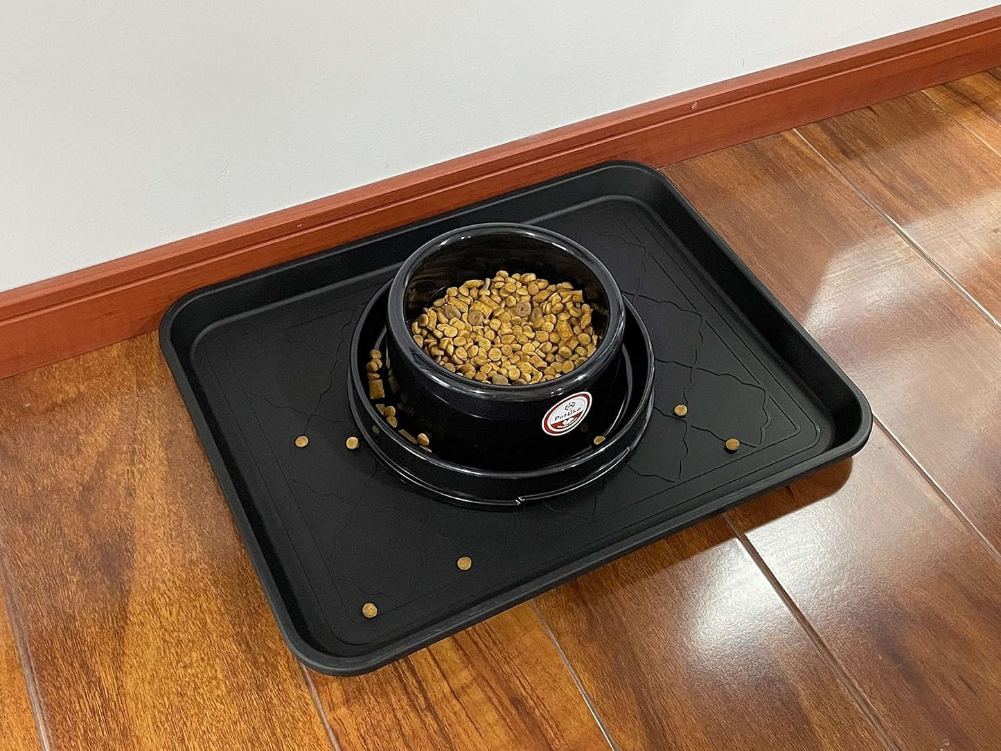 PetLike Boot Tray for Entryway Indoor, Pet Food Mat, 23 x 15.5 inch 2 Packs, Waterproof Rubber Shoe Tray for Indoor and Outdoor, Multi-Purpose Trays for Boots, Shoes, Pets, Garden