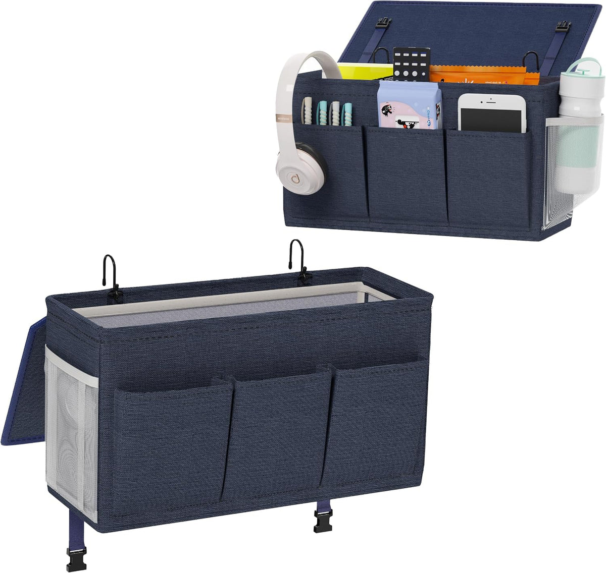 Bedside Caddy Bedside Storage Hanging Organizer for Bunk Dorm Bed Rail