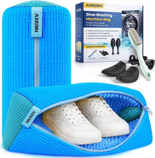 Shoe Washing Machine Bag for Washer and Dryer – 2pc Reusable Shoe Cleaning Bag for Sneakers & Tennis Shoes