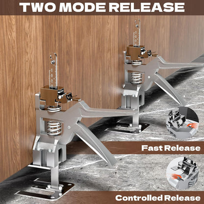 KJE 2Pcs Metal Labor Saving Arm Jack, 440 lbs Load Capacity Height Adjustment Lifting Tool, 12 Inch All-Steel Furniture Jack for Door Panel, Cabinet, Wall Tile Positioning and Installation