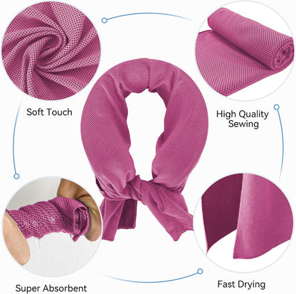 Neck Cooler for Hot Weather, Reusable Wearable Ice Water Neck Wrap with Wide Mouth for Ice Cubes, U-Shaped Cooling Neck Pack for Summer Heat, Outdoor Work, Sports, Travel & Hot Flashes, Blue
