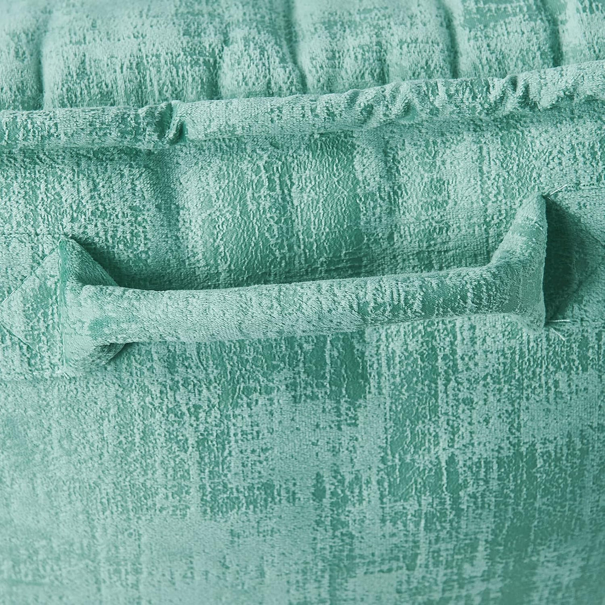DIY Assembly Art Velvet Backrest Reading Bed Rest Pillow with Arms & Pockets, 18" H for Sitting in Bed Couch Sofa, Back Support Cushion with Removable Cover, 20"x18"x17", Aqua
