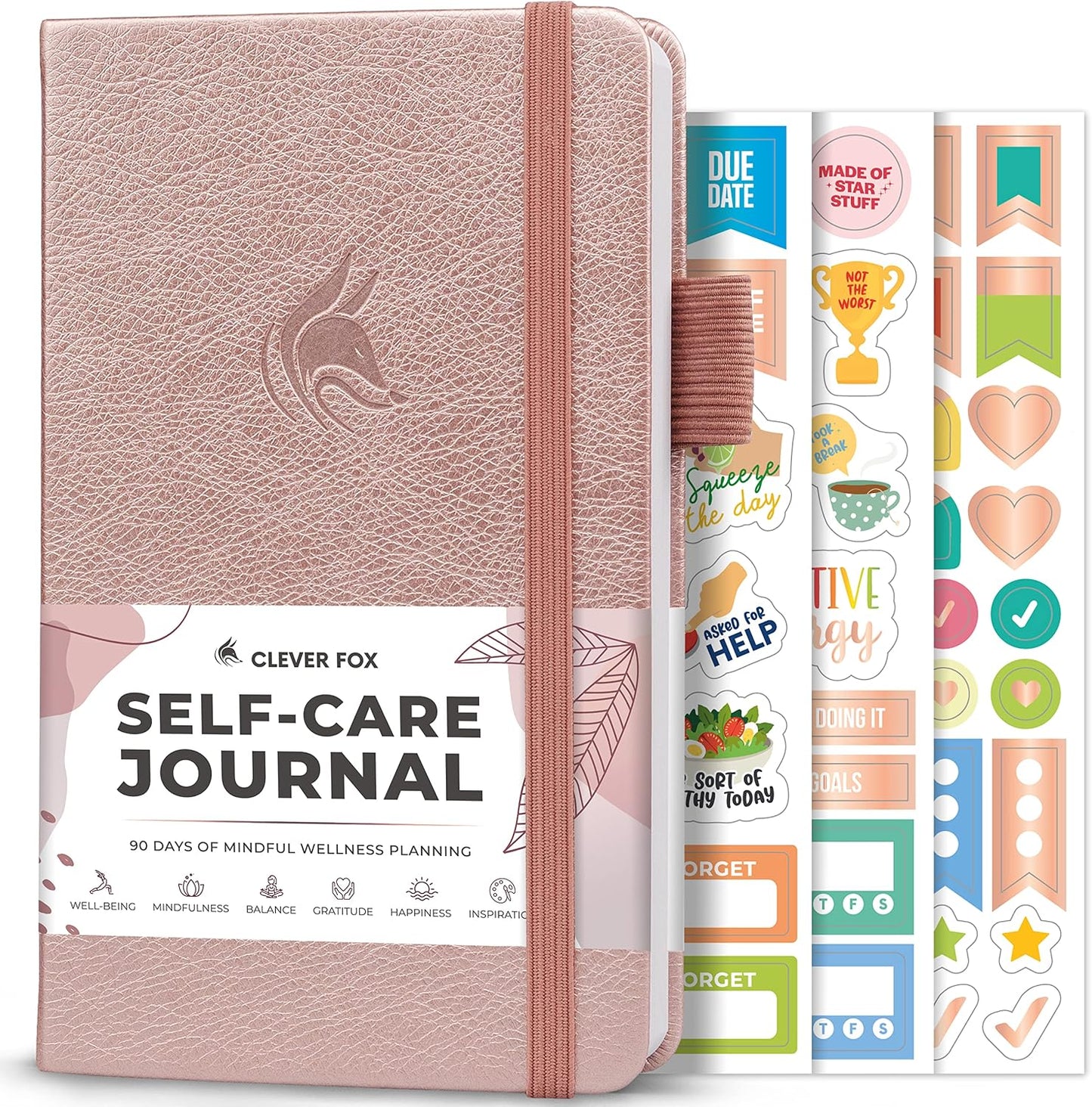 Clever Fox Self-Care Journal for Women, Daily Planner 5.8x8.3 Aquamarine | 3-month mental health journal, habit tracker, wellness journaling supplies for women & teen girls, gratitude & mood log