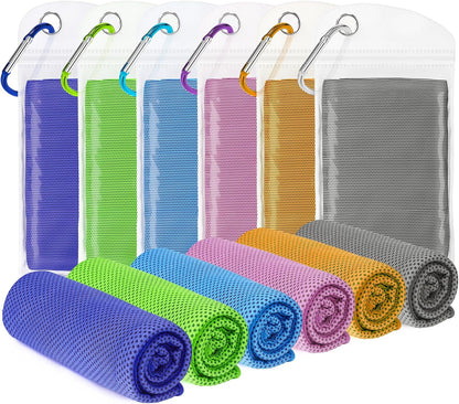 4 Pack Cooling Towels for Neck and Face(40"x12"), Cooling Neck Wraps, Ice Towel for Hot Weather, Soft Breathable Gym Towel, Cool Towel for Workout, Camping, Yoga, Sport, Running