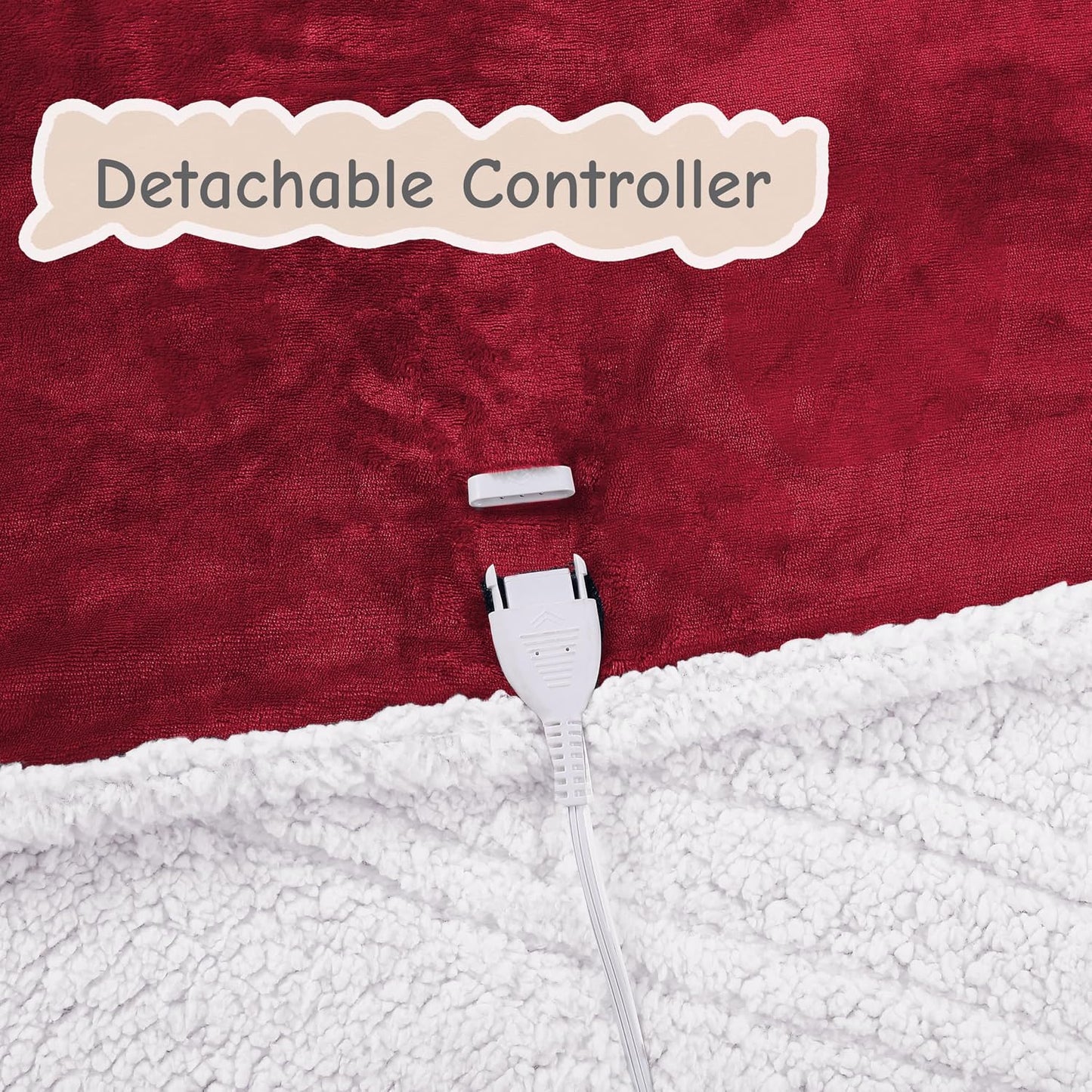 Soypipo Electric Heated Throw Blanket 50"x60", Faux Fur Plush with 4 Heat Settings & 2/4/8/10H Auto Shut-Off, Overheat Protection, Machine Washable, for Office & Chair, Dark Grey