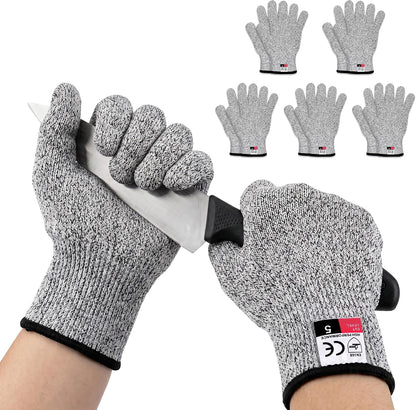 ZEEGO Level 5 Cut Resistant Gloves for Kitchen Food Grade, Machine Washable for Indoor&Outdoor Use