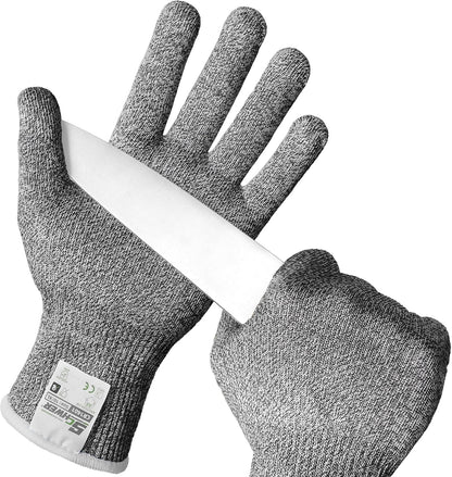 Schwer SlicePro ANSI Cut Resistant Gloves, Food Grade Cutting Glove for Kitchen Food Prep, Mandoline Gloves for Meat Cutting, Oyster Shucking, Fish Fillet Processing, PR1501-G, L | Non PFAS, No Glass Fiber, for Kitchen Food Prep, Mandolin Slicing, Meat