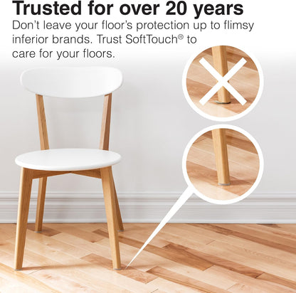 SOFTTOUCH "Self-Stick Furniture Round Felt Pads for Hard Surfaces – Protect Your Hard Floors from Furniture Scratches, 1-1/2"" Linen, Round (8 Pieces)" (4719395N)