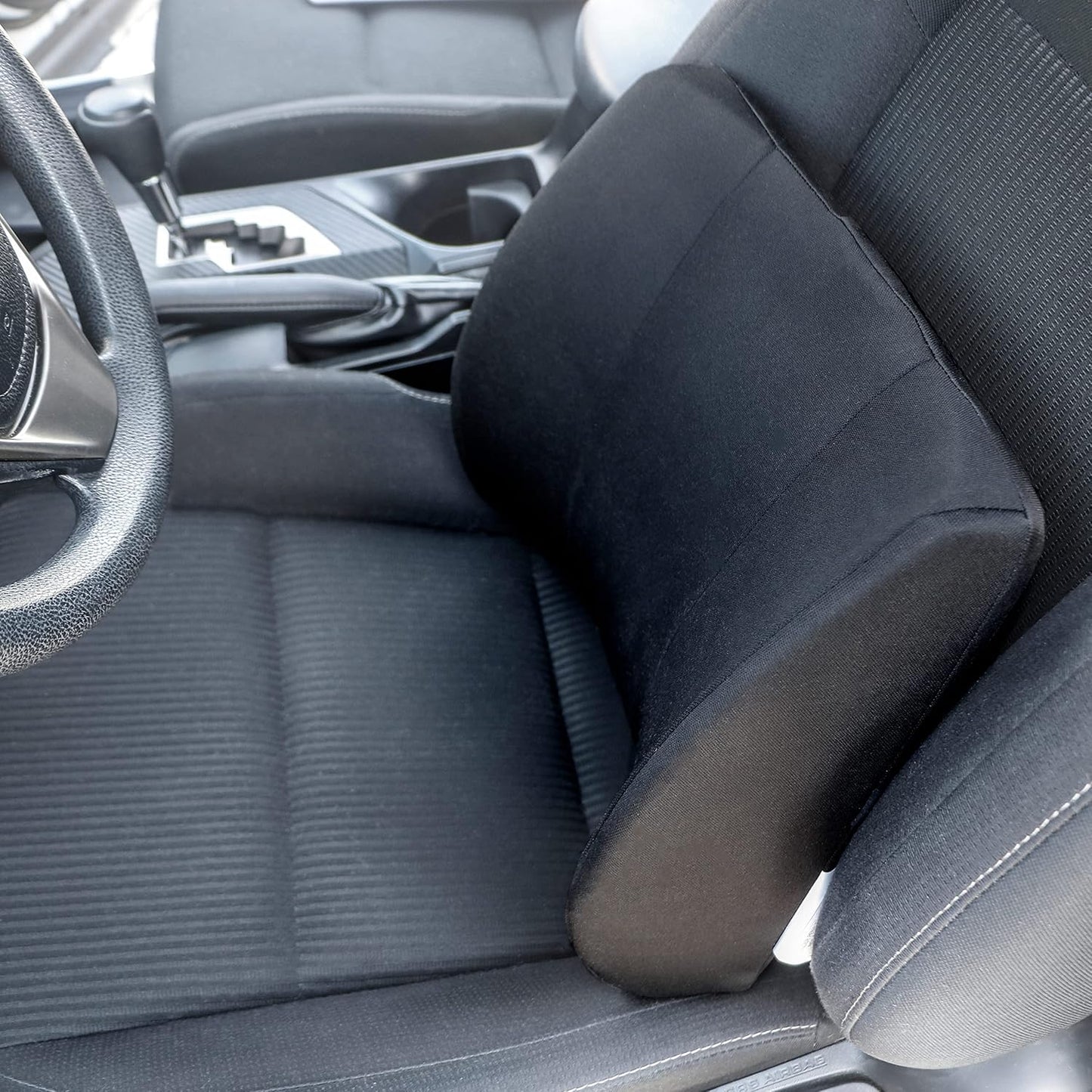 DMI Lumbar Support Pillow for Chair to Assist with Back Support with Removable Washable Cover and Firm Insert to Ease Lower Back Pain while Improving Posture, 14 x 13 x 5, Contoured Foam, Elite, Gray