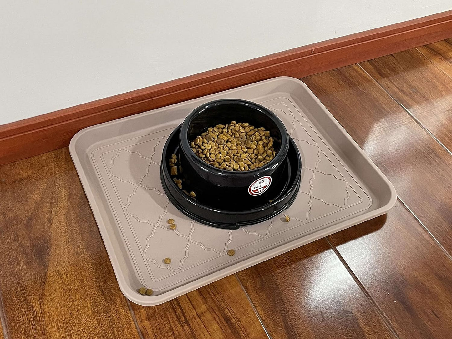 PetLike Boot Tray for Entryway Indoor, Pet Food Mat, 23 x 15.5 inch 2 Packs, Waterproof Rubber Shoe Tray for Indoor and Outdoor, Multi-Purpose Trays for Boots, Shoes, Pets, Garden