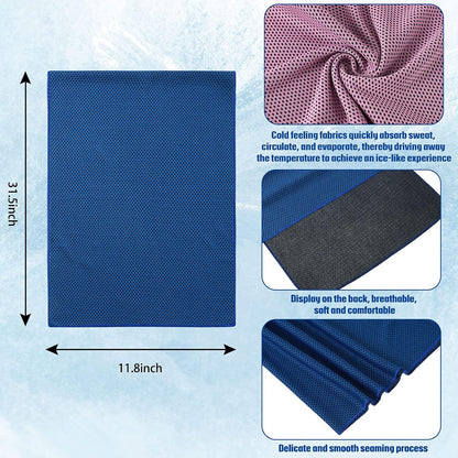 BBTO Pcs Cooling Towels 32'' x 12'' Microfiber Sweat Towel