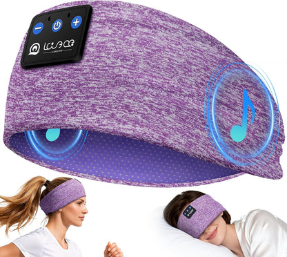 LOVE EYE Wireless Bluetooth 5.4 Sleep Headband Headphones for Side Sleeper