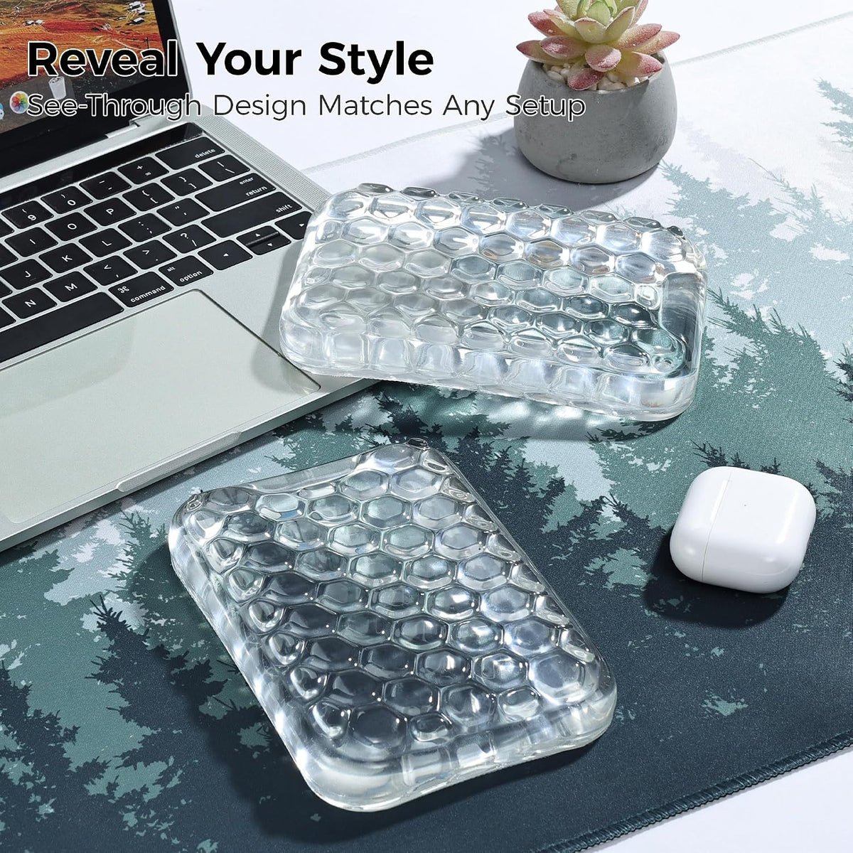 Ospelelf Ergonomic Elbow Pad, Gel Keyboard Wrist Rest Support for Office Desk Chair, Arm Wrist Pad for Typing Pain Relief