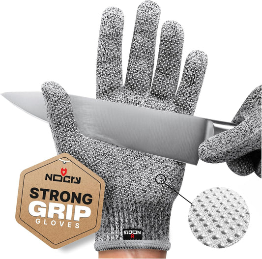 NoCry Cut Resistant Gloves With Grip Microdots — Food Grade Cutting Glove
