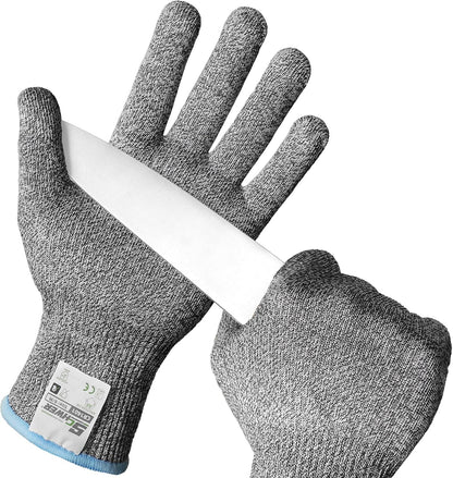 Schwer SlicePro ANSI Cut Resistant Gloves, Food Grade Cutting Glove for Kitchen Food Prep, Mandoline Gloves for Meat Cutting, Oyster Shucking, Fish Fillet Processing, PR1501-G, L | Non PFAS, No Glass Fiber, for Kitchen Food Prep, Mandolin Slicing, Meat