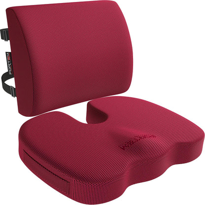 FORTEM Seat Cushion & Lumbar Support for Office Chair, Wheelchair, Car
