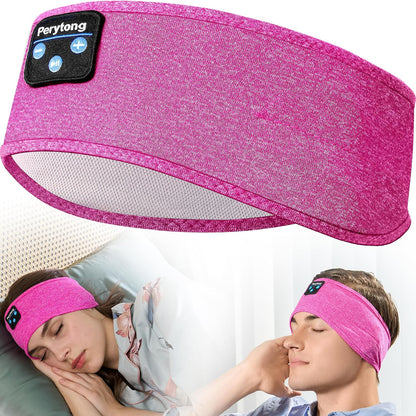 Perytong Sleeping Headphones Bluetooth Headband, Soft Long Time Play Sleeping Headsets with Built in Speakers Perfect for Workout,Running,Yoga,Travel, Darkgray