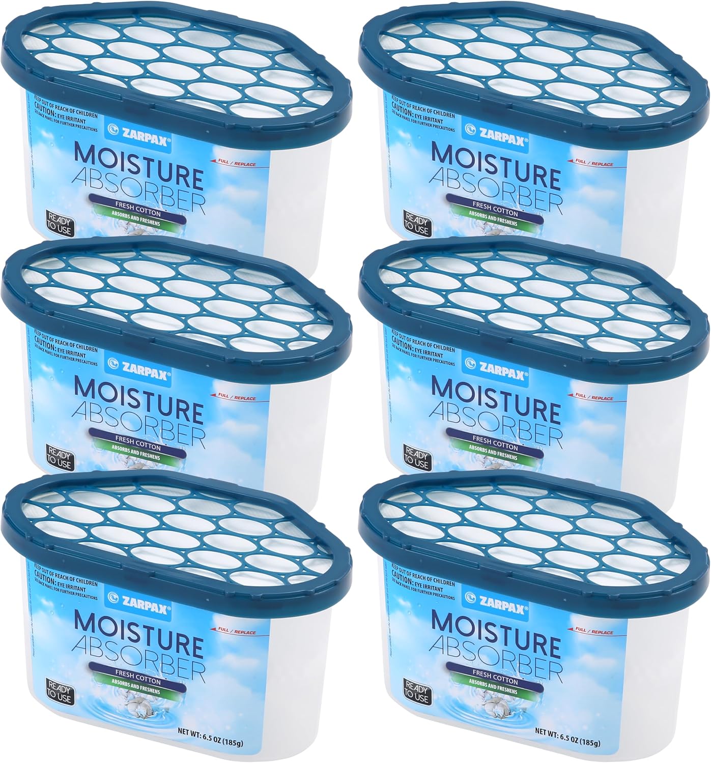 ZARPAX Moisture Absorber Activated Charcoal 10.5 oz/300g | Removes Moisture, Damp, Humidity & Odors | Odor Absorber | Moisture Trap for Bathroom, Closet, Kitchen & Small Spaces | Set of 4