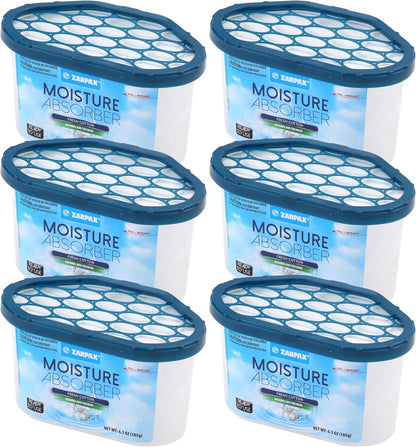 ZARPAX Moisture Absorber Activated Charcoal 10.5 oz/300g | Removes Moisture, Damp, Humidity & Odors | Odor Absorber | Moisture Trap for Bathroom, Closet, Kitchen & Small Spaces | Set of 4