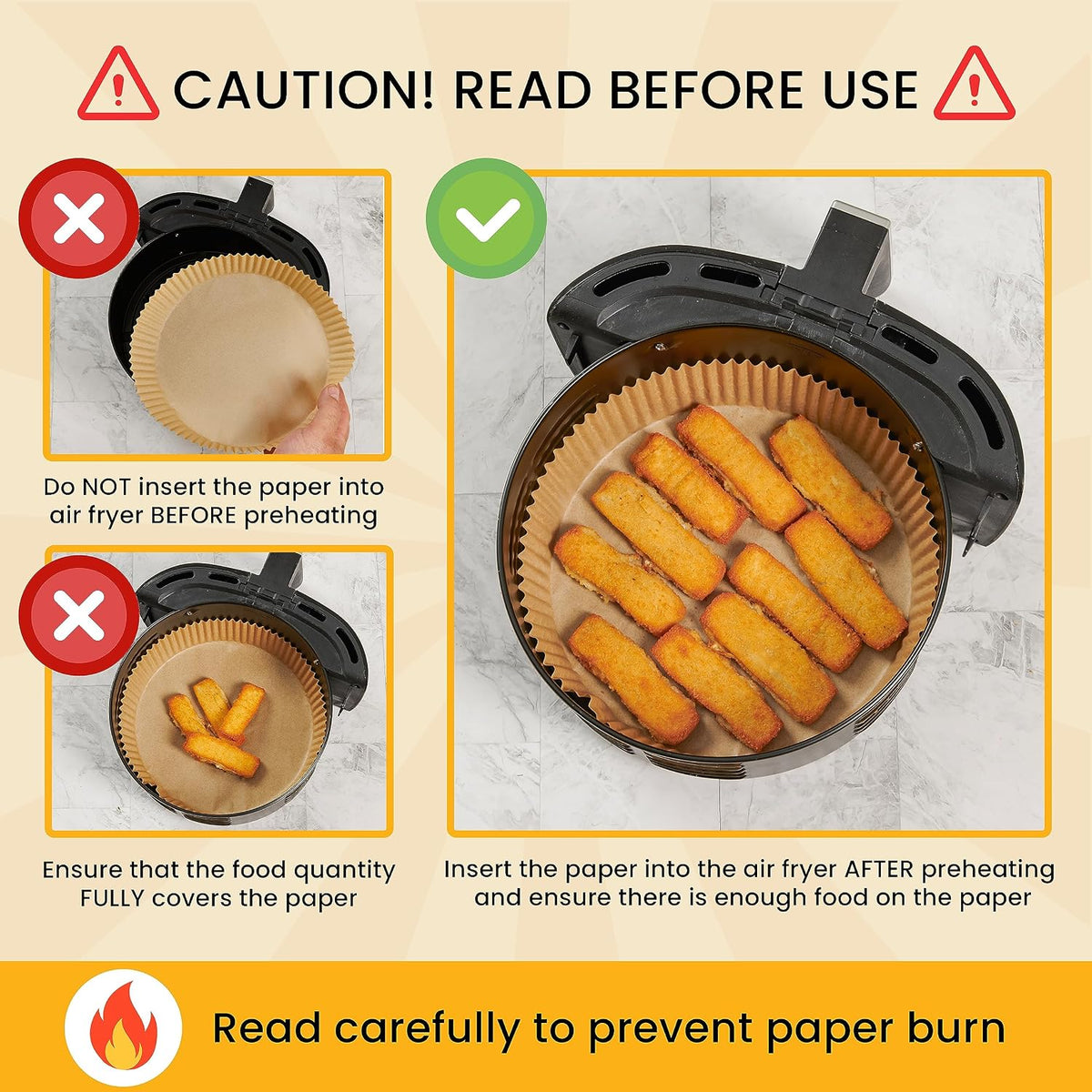 Air Fryer Paper Liners, Air Fryer Disposable Liners