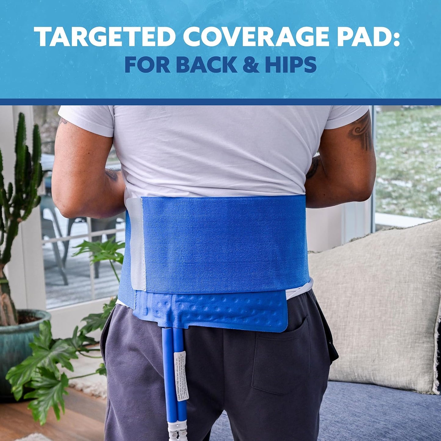 Polar Active Ice® 3 in 1 Knee, Ankle, & Elbow Therapy pad 12.5” x 10.5” with Attached Belts. Use only with The Polar Active Ice #AIS Therapy System.