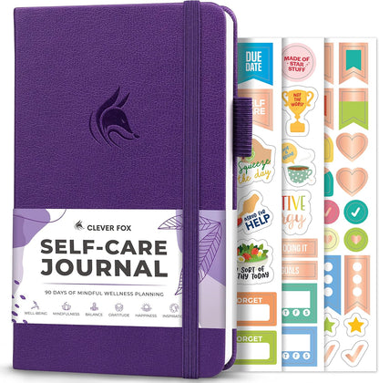 Clever Fox Self-Care Journal for Women, Daily Planner 5.8x8.3 Aquamarine | 3-month mental health journal, habit tracker, wellness journaling supplies for women & teen girls, gratitude & mood log