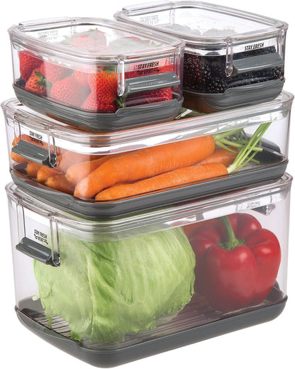 ProKeeper Produce Storage Container with Stay-Fresh Vent System – 5.7 Quarts, Airtight for Fruits & Vegetables | Stay-Fresh Vent System Keeps Fruits & Vegetables Fresh Up To 2x Longer, BPA-Free and Dishwasher Safe