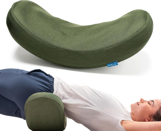 Halo Lumbar Massage Stretcher with 8 Acupressure Nodes for Waist, Hip, and Back Pain Relief, Ergonomically Designed for Active Stretching, Recovery Gift