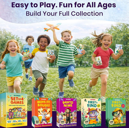 Active Movement Game for Kids Ages 4–8 - Educational Card Game | Animal-Themed Card Set with 50 Movement Tasks for Indoor and Outdoor Brain Breaks, Home and Classroom Activities