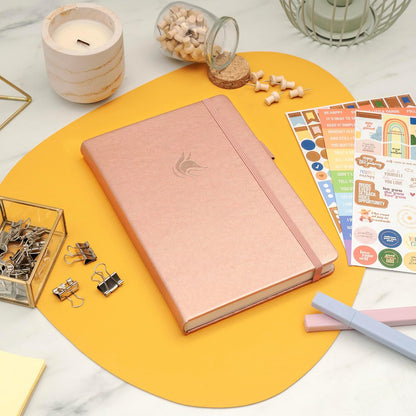 Clever Fox Positivity Journal for Women, 5-minute Gratitude, Seashell